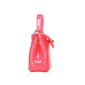 ženy mini candy farby PVC Jelly kabelka dieťa dievčatá taška cez rameno transparentné kabelka tote Deti Messenger pláži crossbody taška