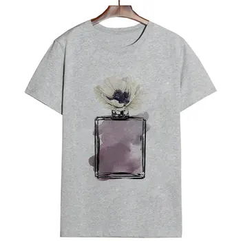 Ženy Oblečenie 2019 Letné Tee Tričko Femme Parfum Fľašu Móde Harajuku T Shirt Kórejský Topy Kawaii Streetwear Camiseta Mujer