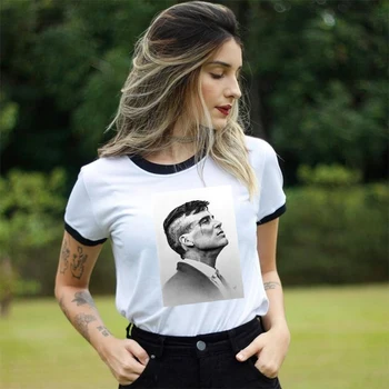 Ženy Peaky Klapky T-Funky tričko Krátky Rukáv Harajuku tričko Fashion Žena Print T Shirt Oblečenie Bežné Streetwear Topy