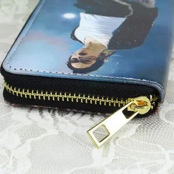 Ženy Peňaženka Na Zips Mince Kabelku Lady Kabelky Michael Jackson Vzor Moneybag Dlho Peňaženky Módne Karty Tašky Vrecká Notecase