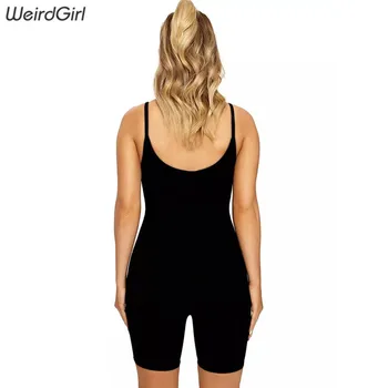 Ženy playsuits fitness bežné solid black chudý bez rukávov streetwear Remienky elastické popruhy sportwear nové letné