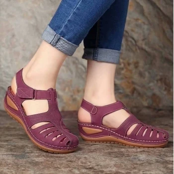 Ženy Sandále Letné Topánky Žena Podpätky Sandále Pre Kliny Chaussure Femme Bežné Gladiator Sandalen Dames Plus Veľkosť 44 NVLX134