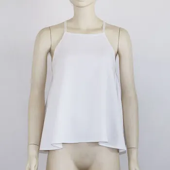 Ženy Sexy Plavky S Uväzovaním Za Biele Big Plesové Šaty, Lem Štýl Tank Topy Letné Klub Backless Vysoká Nízka Lem Tees Top Nové Módne Základné Oblečenie