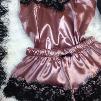 Ženy, Sexy spodná Bielizeň, Hodváb Čipky Sleepwear nastaviť sexy lingerie set 2020 Sexy Dievča Móda Čipky Bielizeň Pokušenie Babydoll new horúce