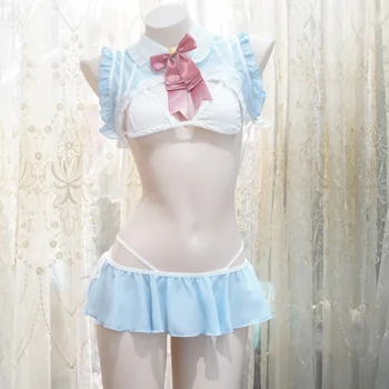 Ženy Sexy Spodnú Bielizeň Horúcich Erotických Školské Dievča Sailor Moon Cosplay Kostýmy Bunny Dievčatá Slúžka Oblečenie Kawaii Mini Sukne Exotické Nastaviť