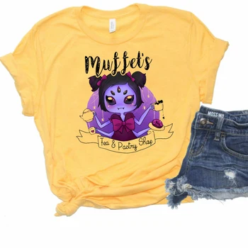 Ženy Undertale T-shirt Muffets Čaj a Pečivo Obchod Tričko Cool Muffets Graphic Tee Roztomilé Anime Tees Tumblr Topy