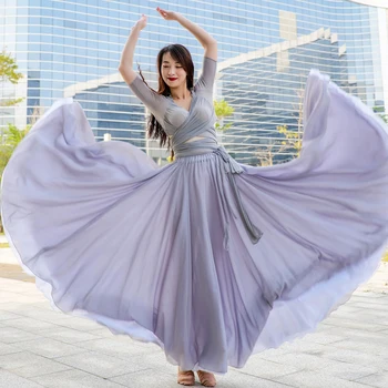 Ženy Výkon Oblečenie 720 1000 Stupeň Dance Sukne Kostým Plný Kruh Bellydance Orientálna Swing Dance Sukne Šaty Hore