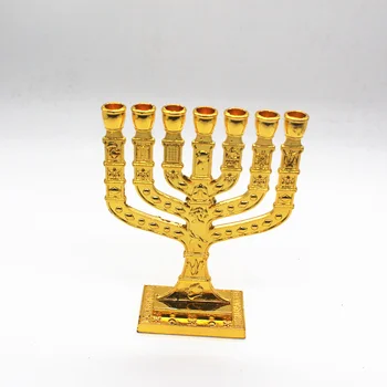Židovské Menorah Sviečka-držiteľov Náboženstiev Candelabra Hanukkah Svietnikov 7 Pobočka svietnik
