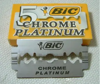 Žiletke Bic Chrome Platinum Dvojité Ostrie Čepele 100 Pôvodné Kaderníctvo