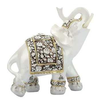 Živica Slon Socha Ornament Zvierat Figúrka Hračka Pre Office Home Dekorácie, Šťastie, Bohatstvo Symbol Displej Plavidlá