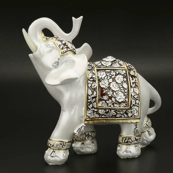 Živica Slon Socha Ornament Zvierat Figúrka Hračka Pre Office Home Dekorácie, Šťastie, Bohatstvo Symbol Displej Plavidlá