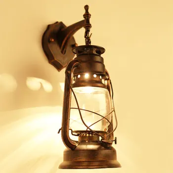 бра Európskej Retro Plastové LED Nástenné Svietidlo Vintage Petrolej Svietidlá Svietidlo Pre Bar, kaviareň Kúpeľňa Sconce prívesok svetlá